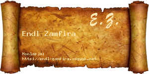 Endl Zamfira névjegykártya